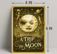 A Trip To The Moon Vintage Poster Wall Art Print PosterGoat