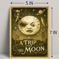 A Trip To The Moon Vintage Poster Wall Art Print PosterGoat