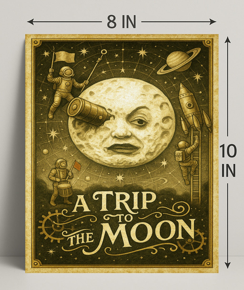 A Trip To The Moon Vintage Poster Wall Art Print PosterGoat