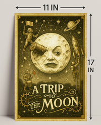 A Trip To The Moon Vintage Poster Wall Art Print PosterGoat