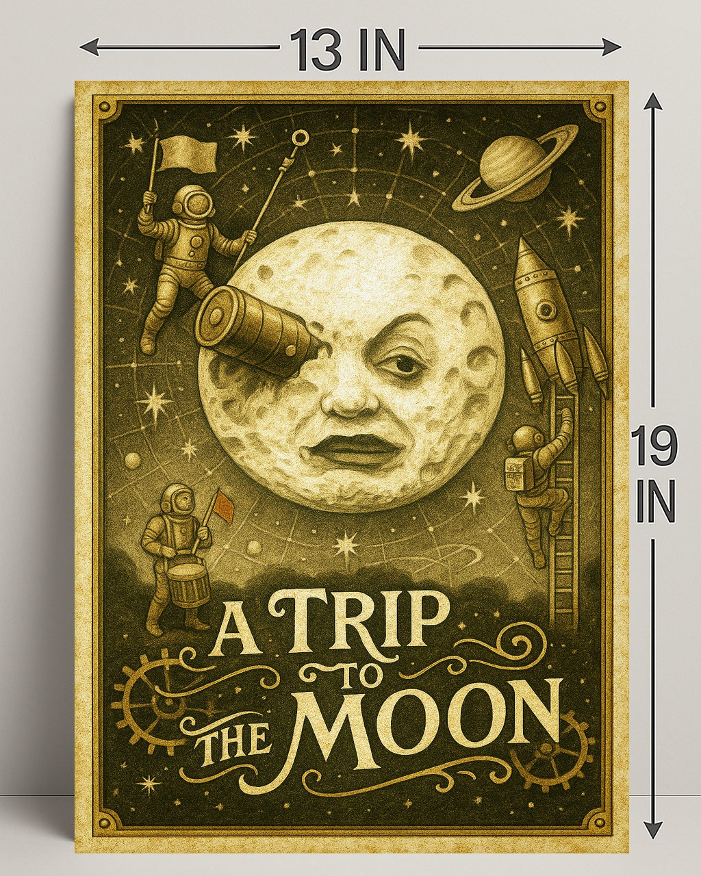A Trip To The Moon Vintage Poster Wall Art Print PosterGoat