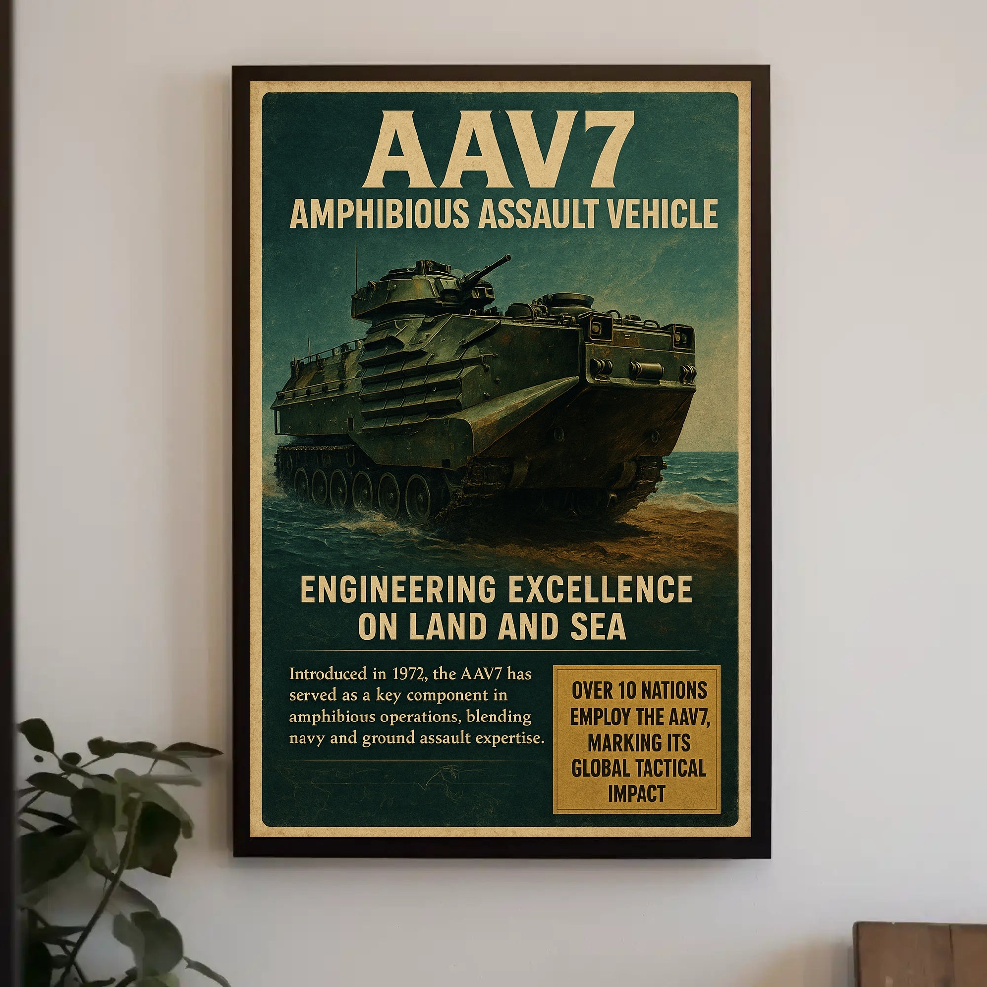 AAV7 Amphibious Assault Vehicle Poster PosterGoat