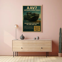 AAV7 Amphibious Assault Vehicle Poster PosterGoat