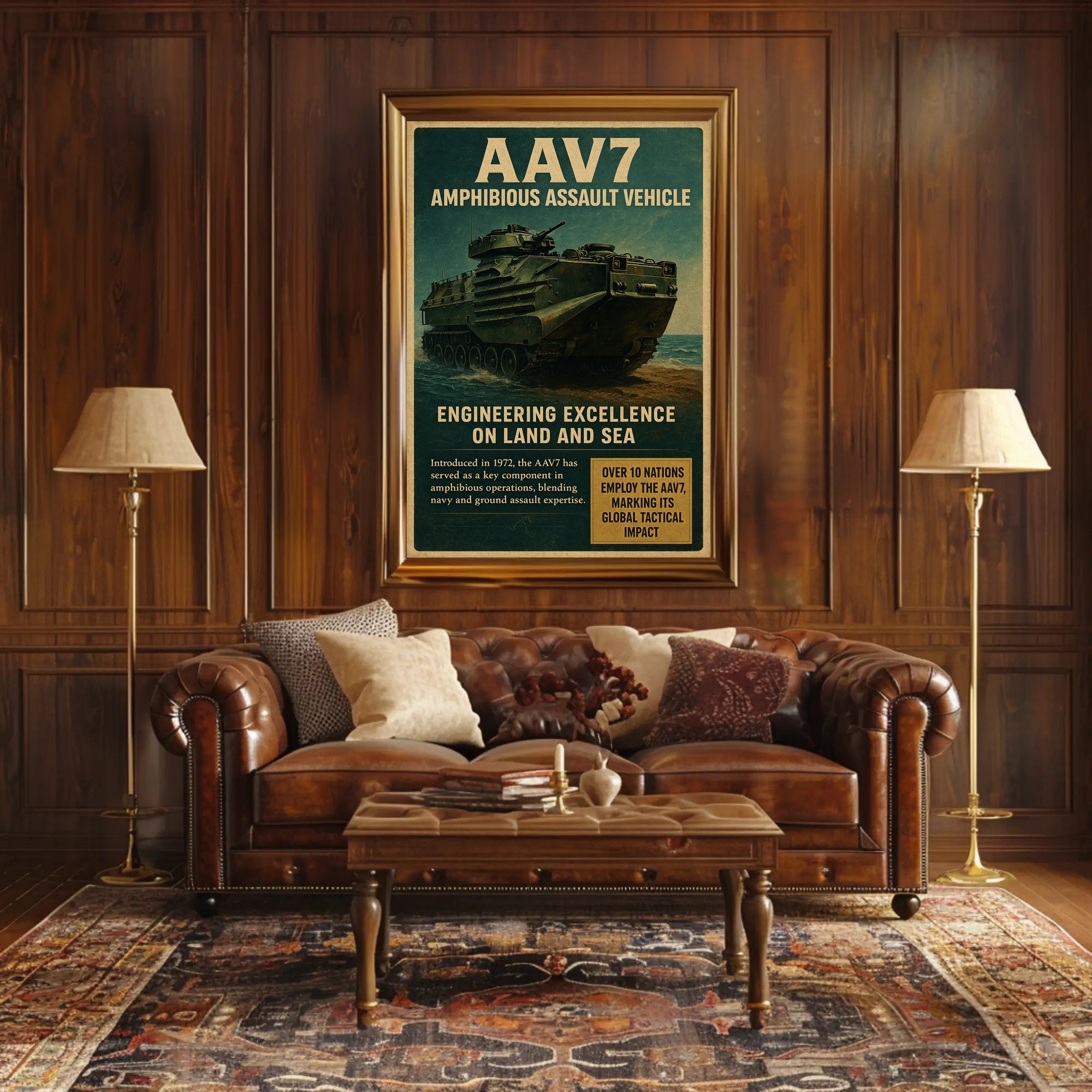 AAV7 Amphibious Assault Vehicle Poster PosterGoat