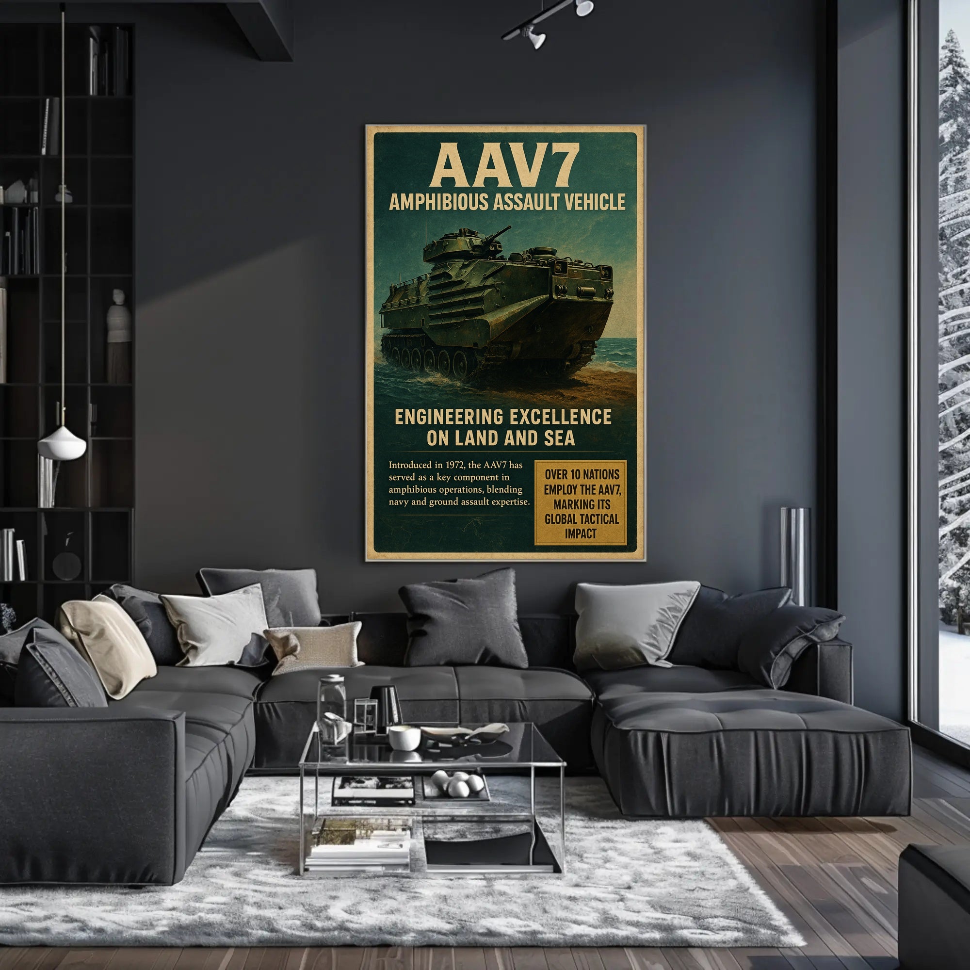 AAV7 Amphibious Assault Vehicle Poster PosterGoat