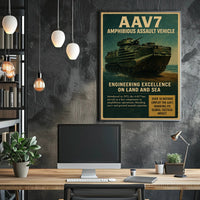 AAV7 Amphibious Assault Vehicle Poster PosterGoat