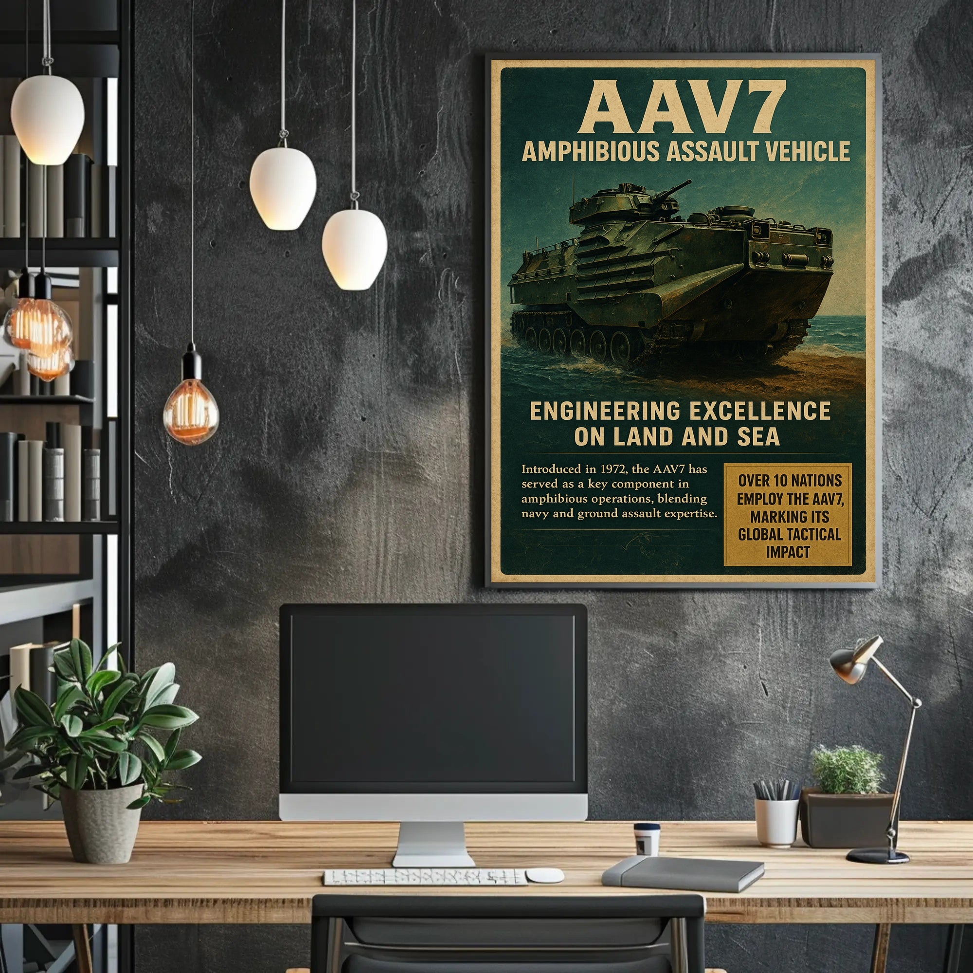 AAV7 Amphibious Assault Vehicle Poster PosterGoat