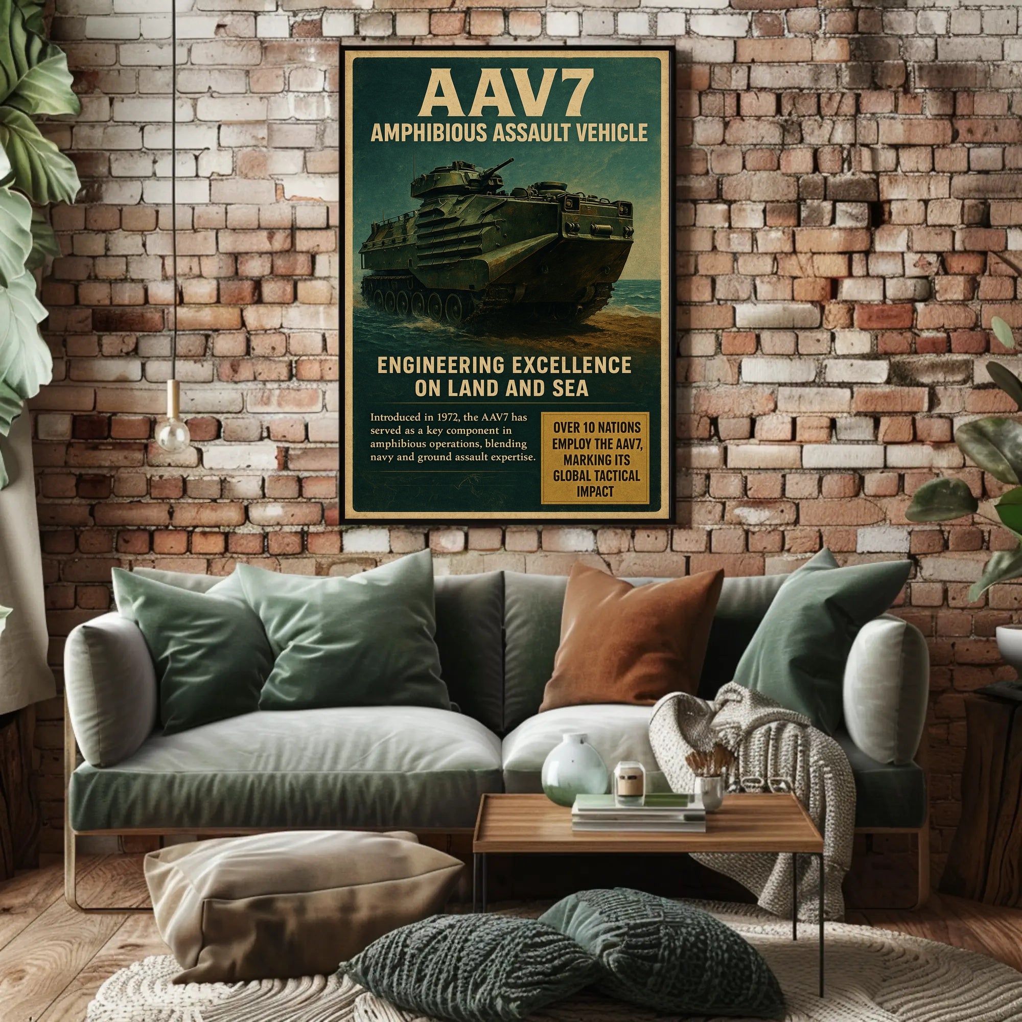 AAV7 Amphibious Assault Vehicle Poster PosterGoat