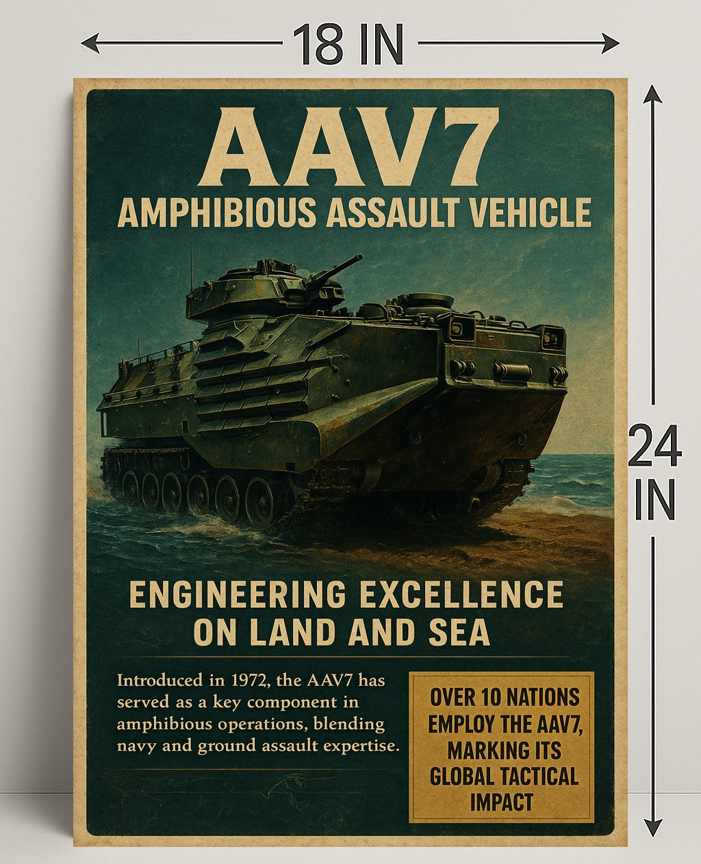 AAV7 Amphibious Assault Vehicle Poster PosterGoat