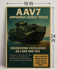 AAV7 Amphibious Assault Vehicle Poster PosterGoat