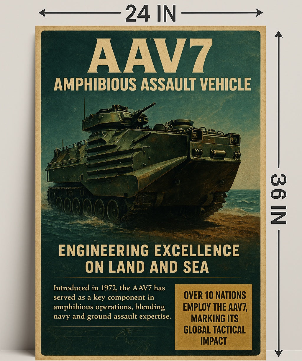 AAV7 Amphibious Assault Vehicle Poster PosterGoat
