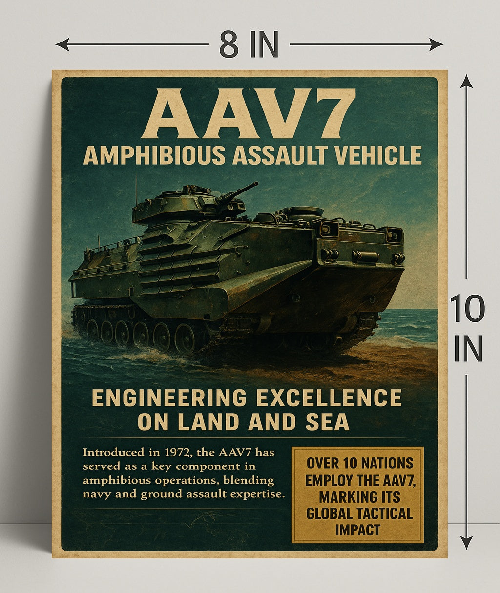 AAV7 Amphibious Assault Vehicle Poster PosterGoat