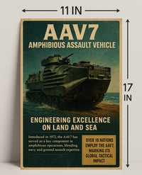 AAV7 Amphibious Assault Vehicle Poster PosterGoat