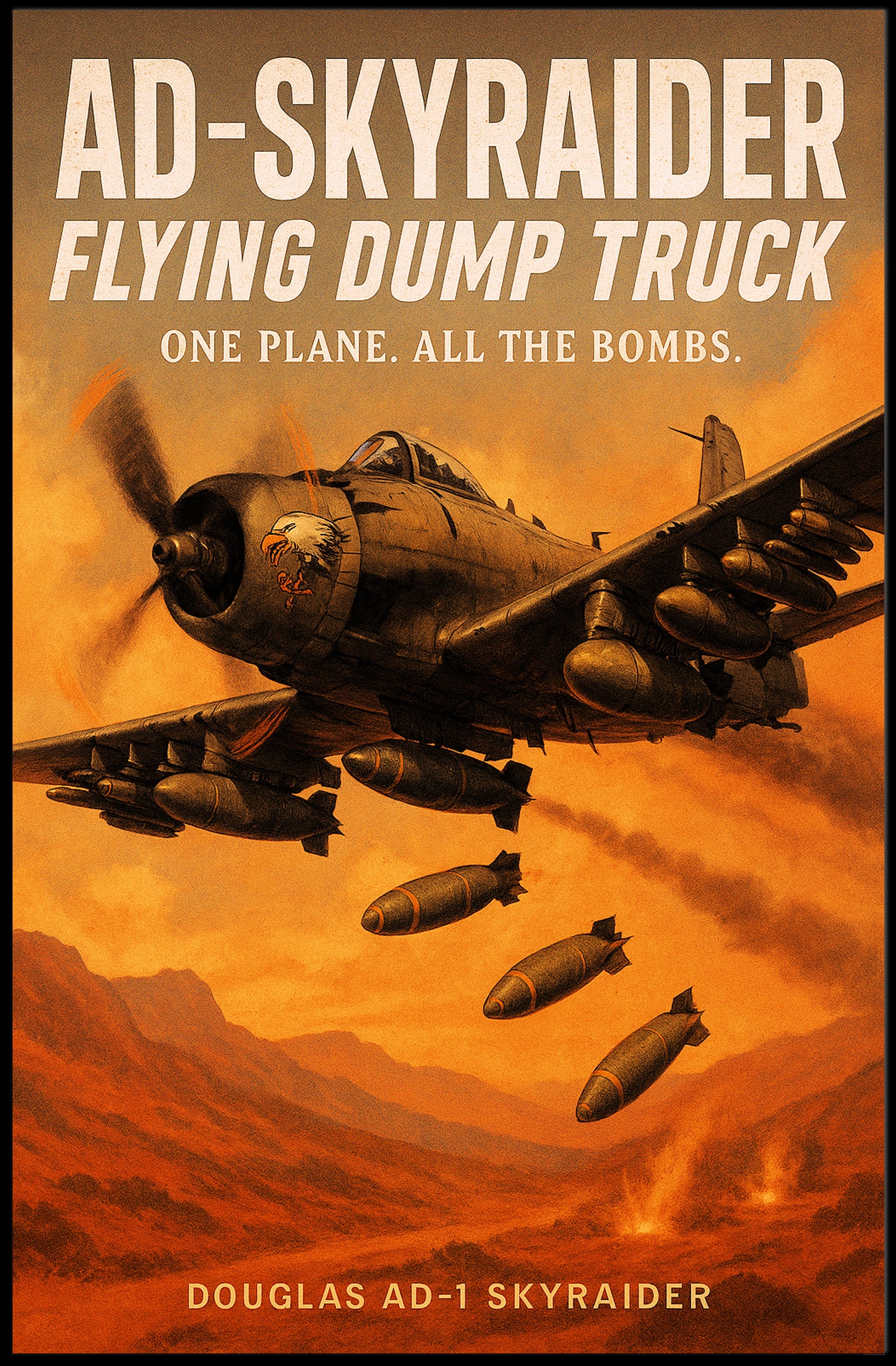 AD-Skyraider - Flying Dump Truck Poster PosterGoat