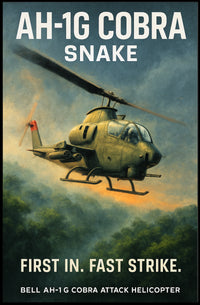 AH-1G Cobra Attack Helicopter Poster PosterGoat