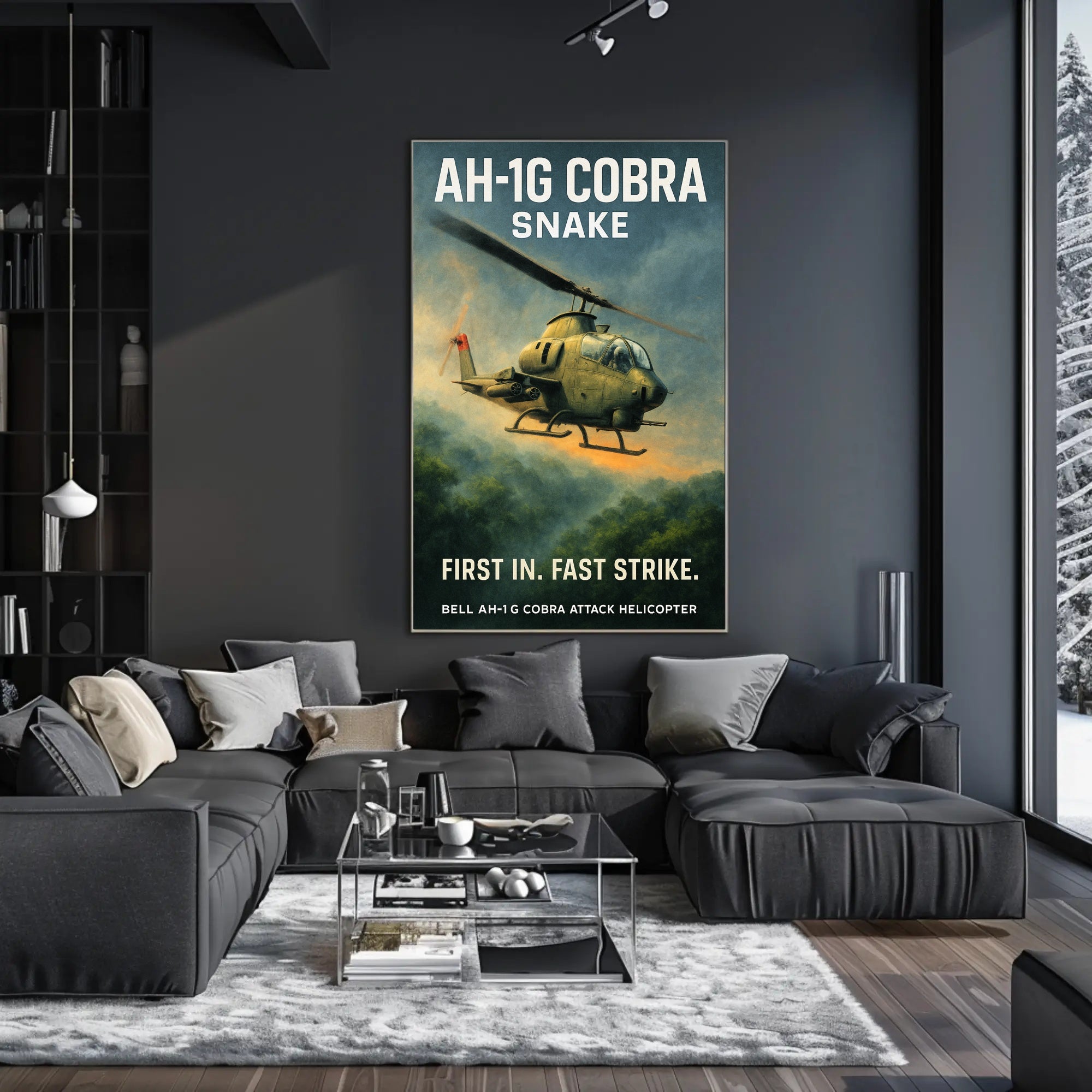 AH-1G Cobra Attack Helicopter Poster PosterGoat