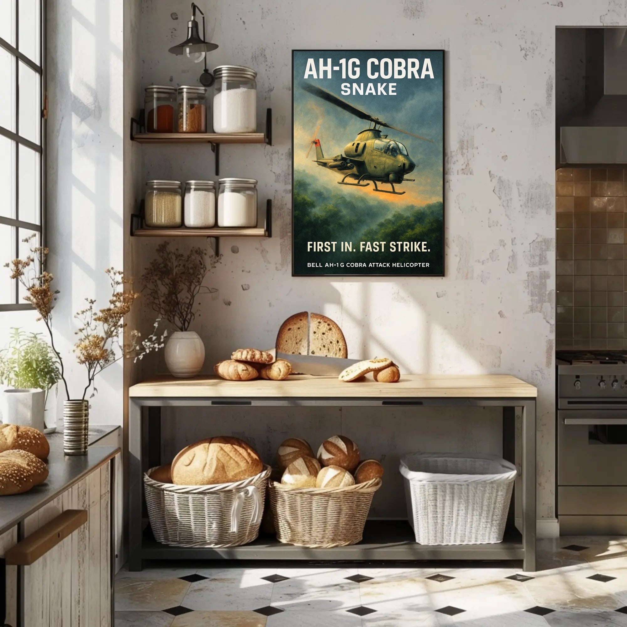 AH-1G Cobra Attack Helicopter Poster PosterGoat