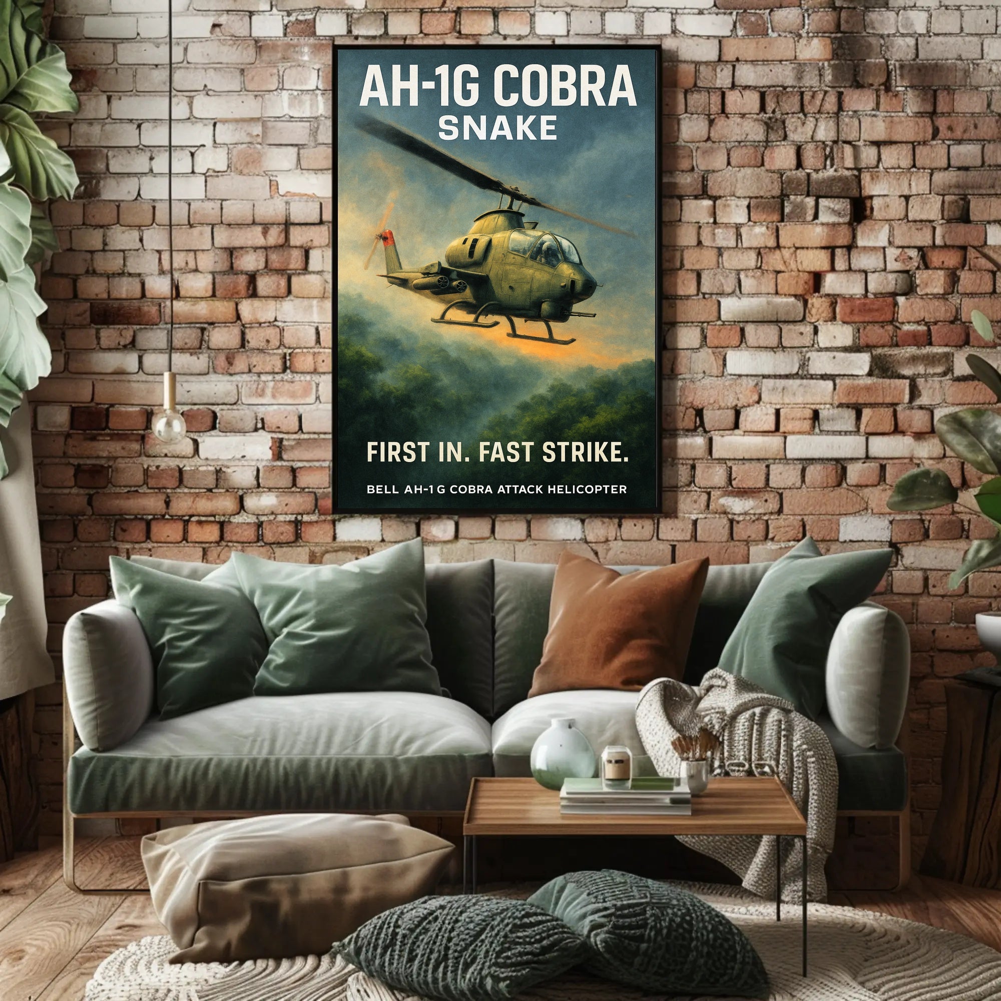 AH-1G Cobra Attack Helicopter Poster PosterGoat