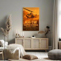 AH-1W Super Cobra in Action Military Recruitment Poster PosterGoat