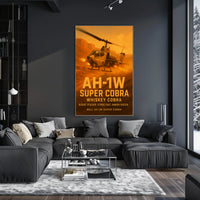 AH-1W Super Cobra in Action Military Recruitment Poster PosterGoat