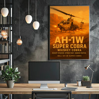 AH-1W Super Cobra in Action Military Recruitment Poster PosterGoat