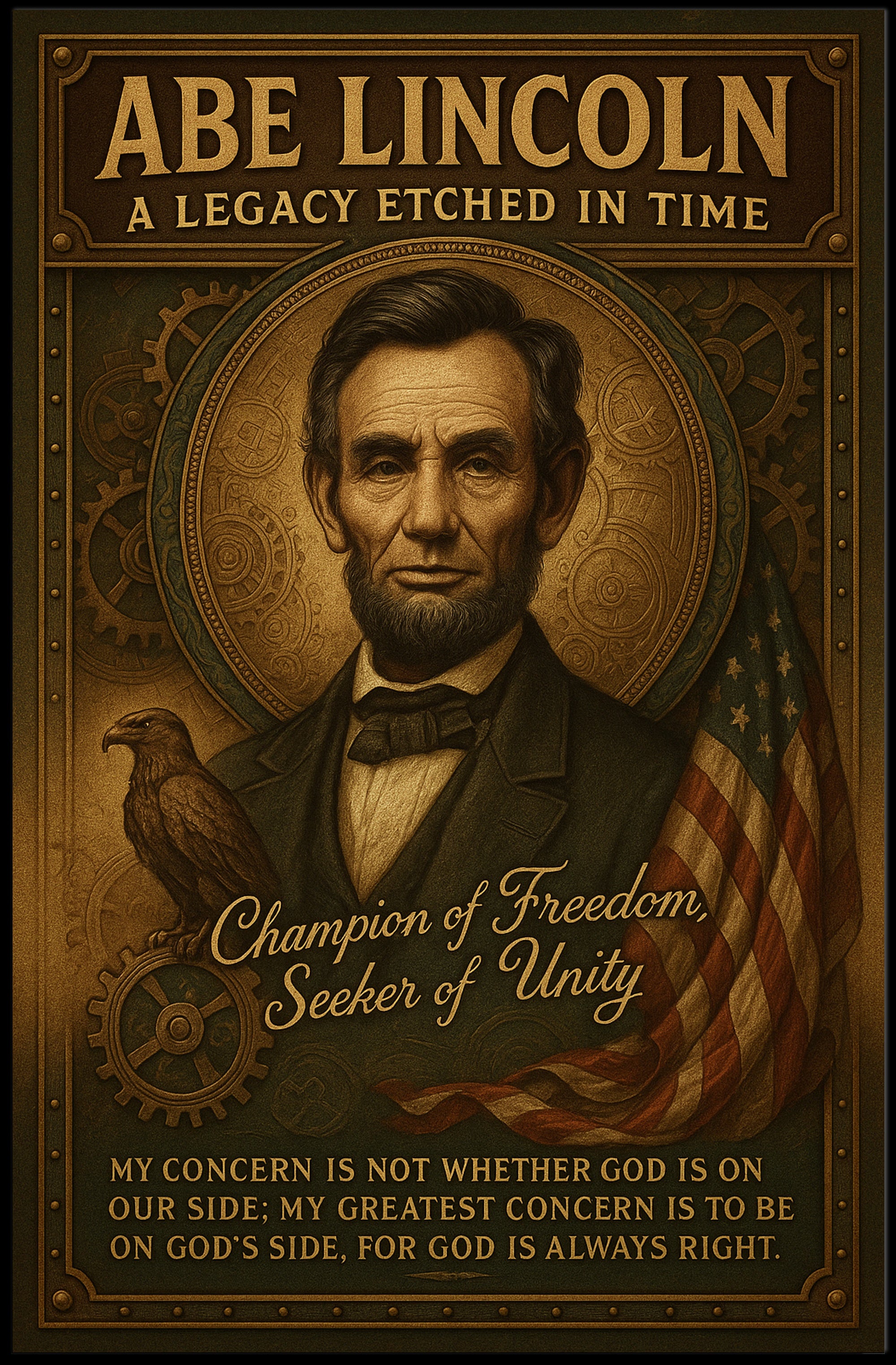 Abe Lincoln A Legacy Etched in Time Poster PosterGoat