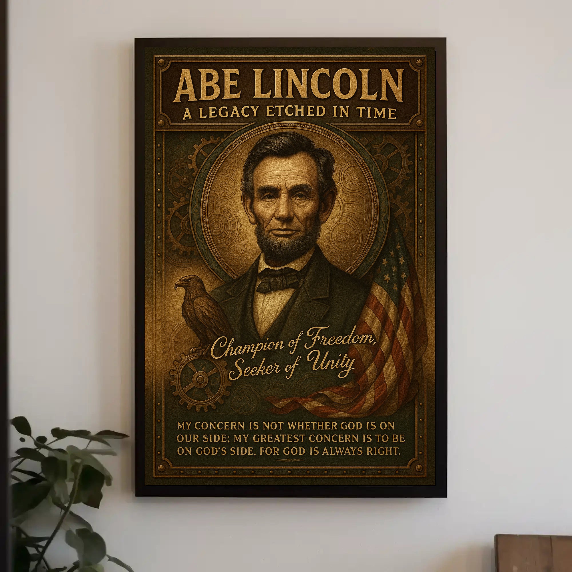 Abe Lincoln A Legacy Etched in Time Poster PosterGoat