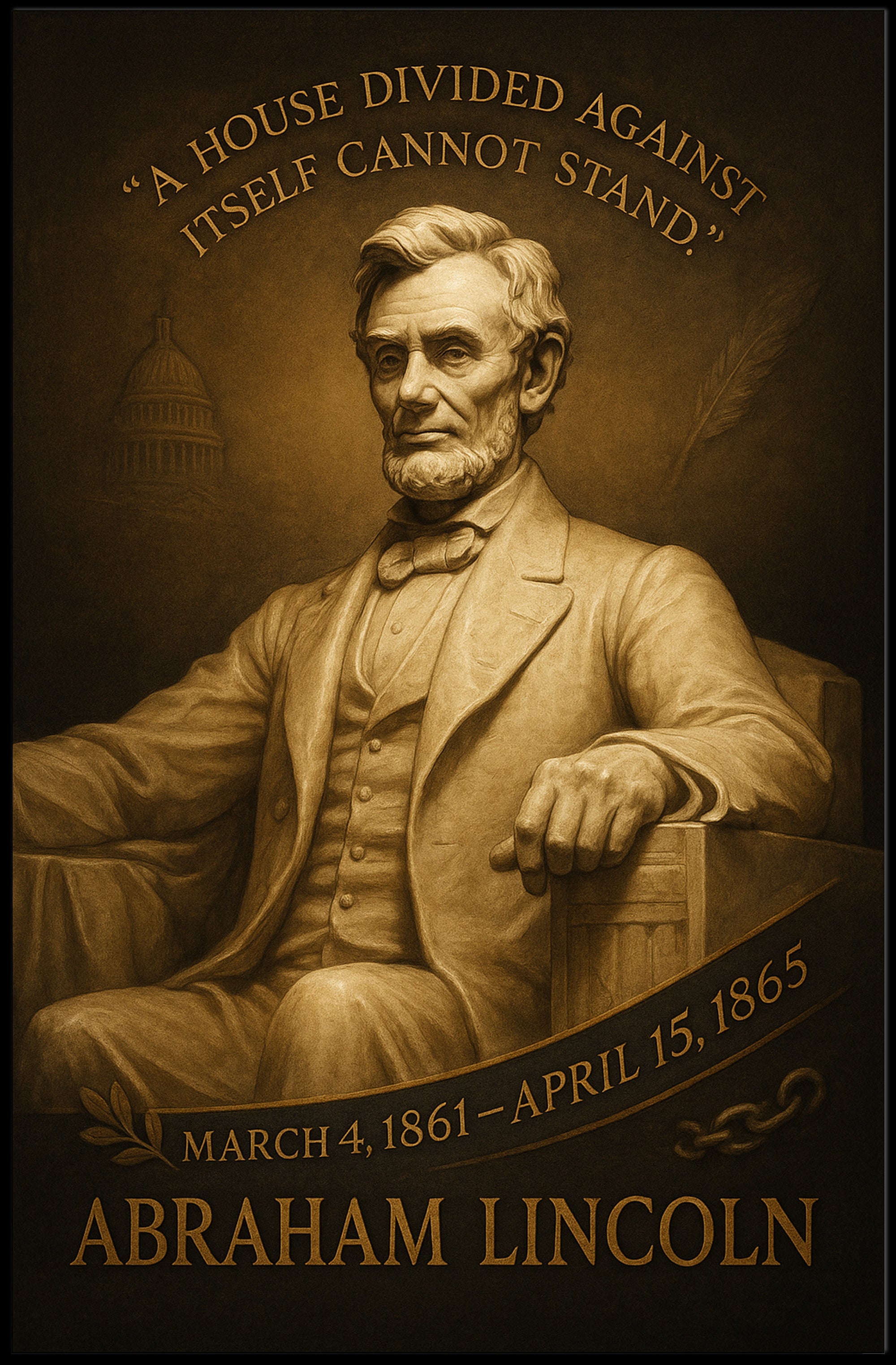 Abraham Lincoln 16th President Poster PosterGoat