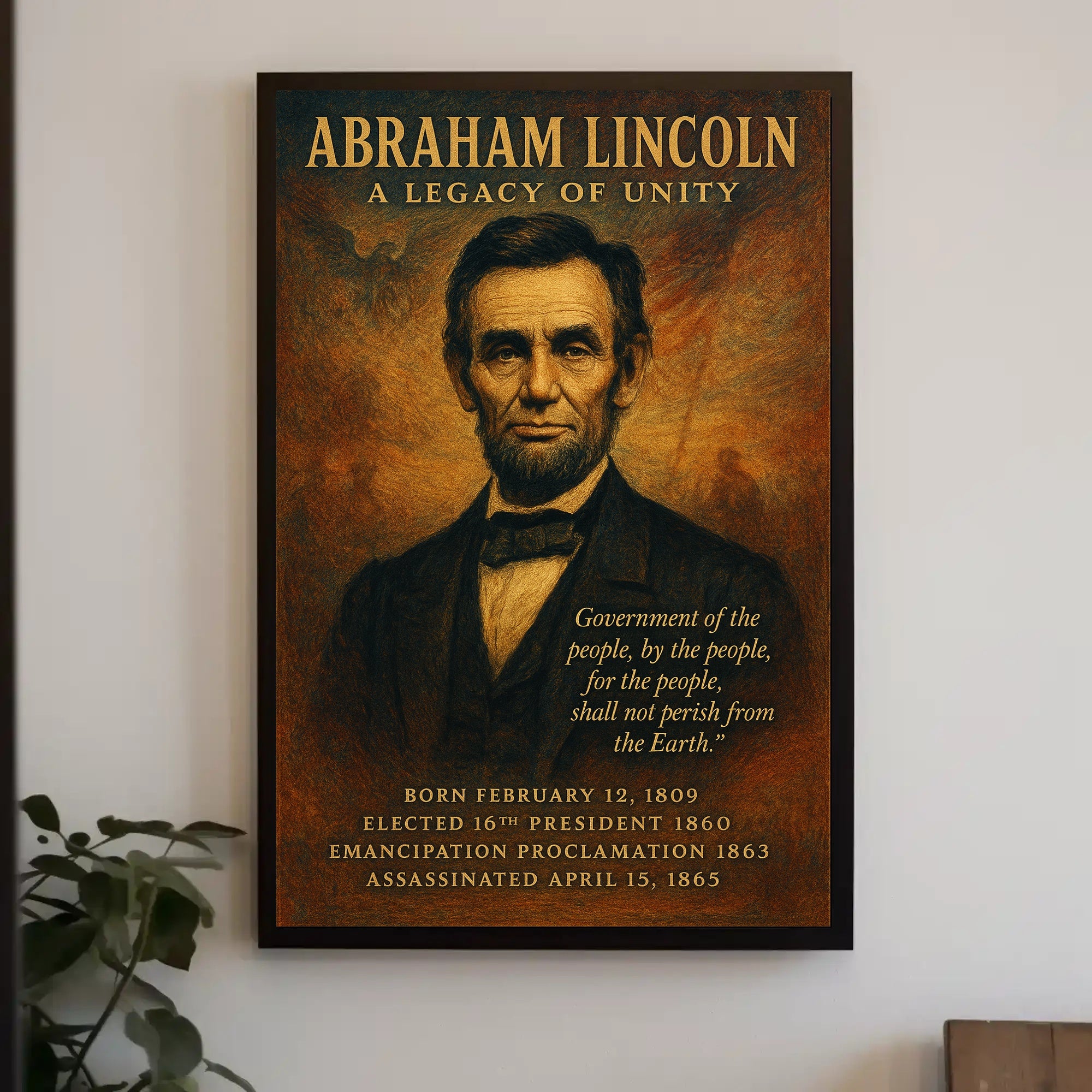 Abraham Lincoln 16th President Poster PosterGoat
