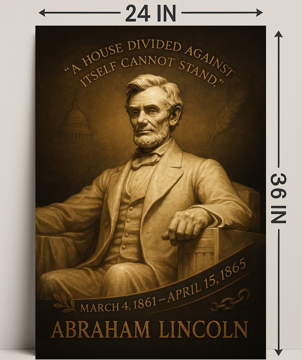 Abraham Lincoln 16th President Poster PosterGoat