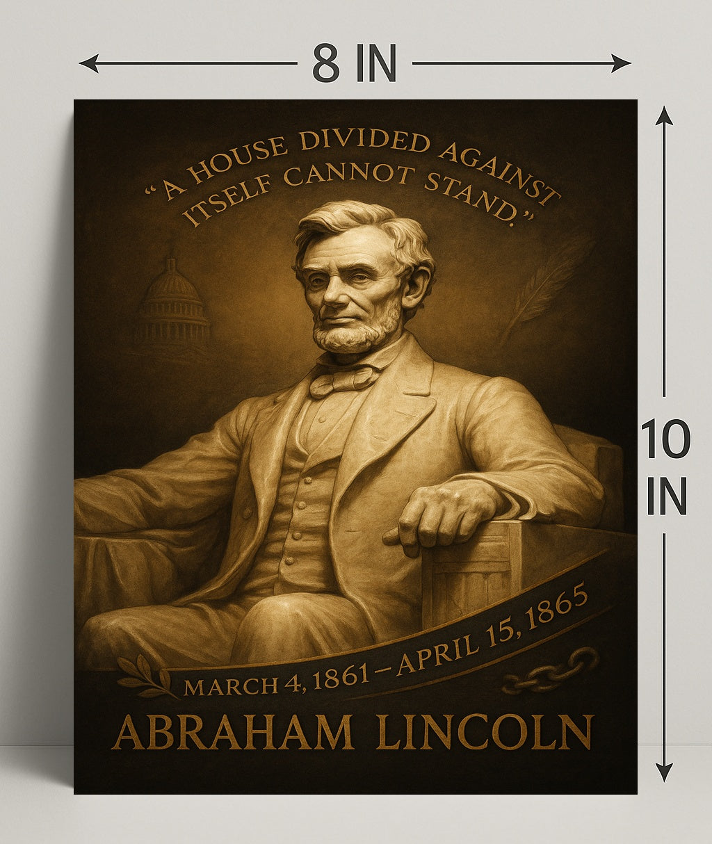 Abraham Lincoln 16th President Poster PosterGoat