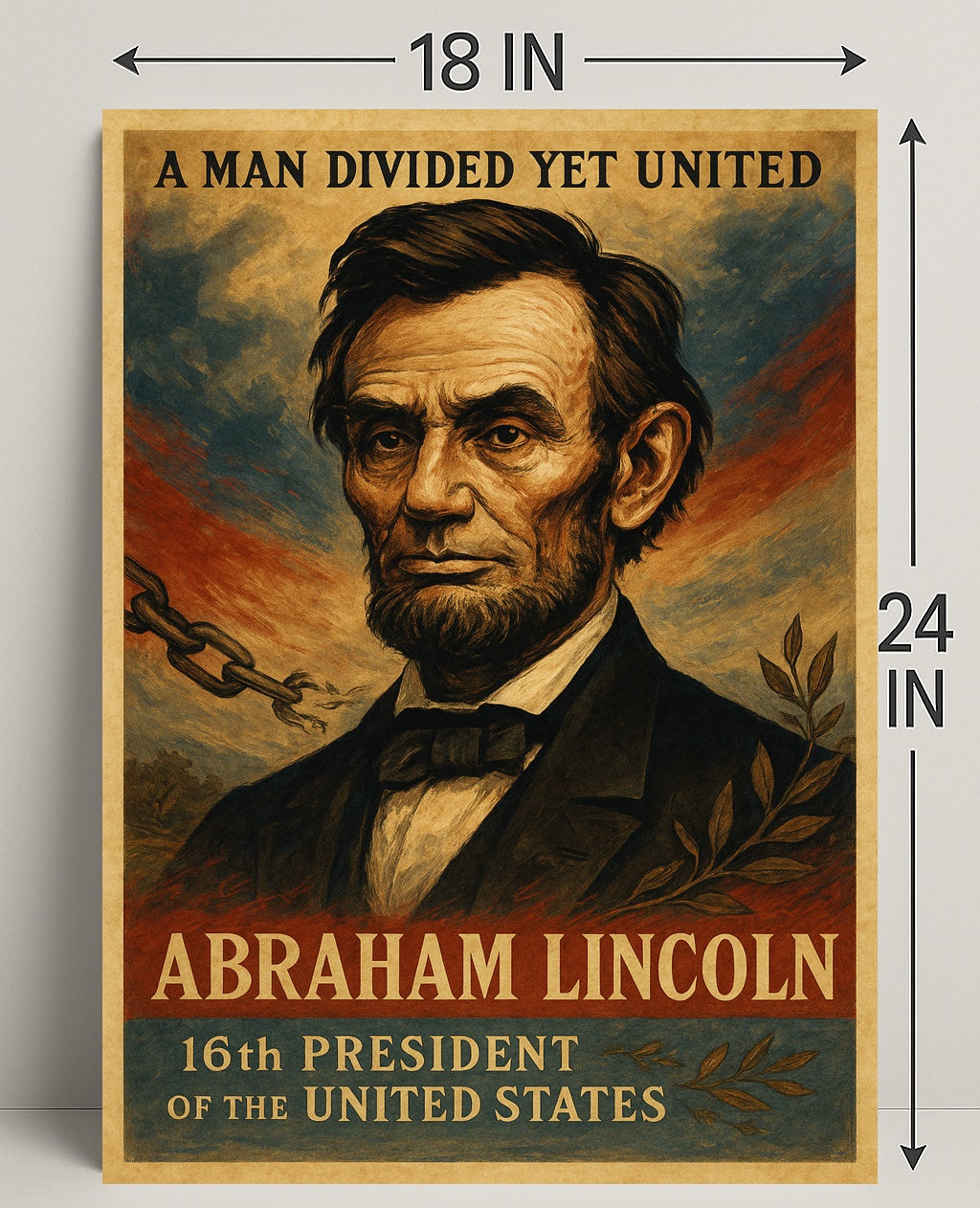 Abraham Lincoln 16th President Poster PosterGoat
