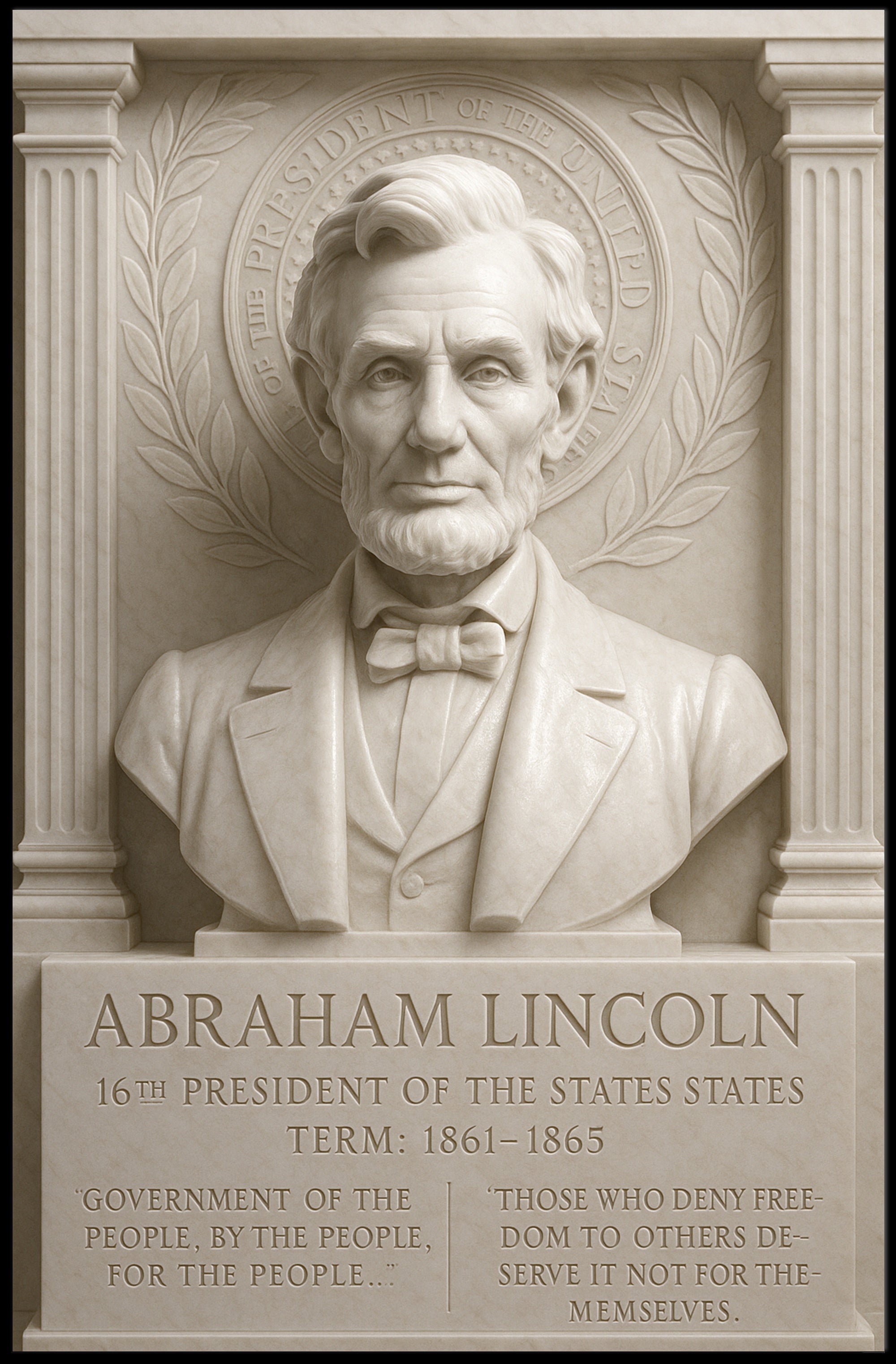 Abraham Lincoln 16th President Poster PosterGoat