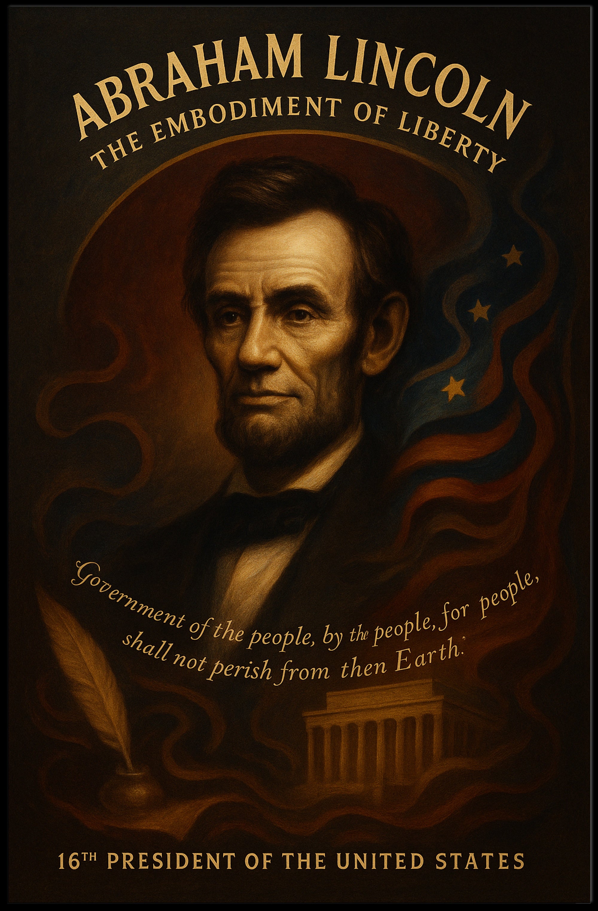 Abraham Lincoln 16th President Poster PosterGoat