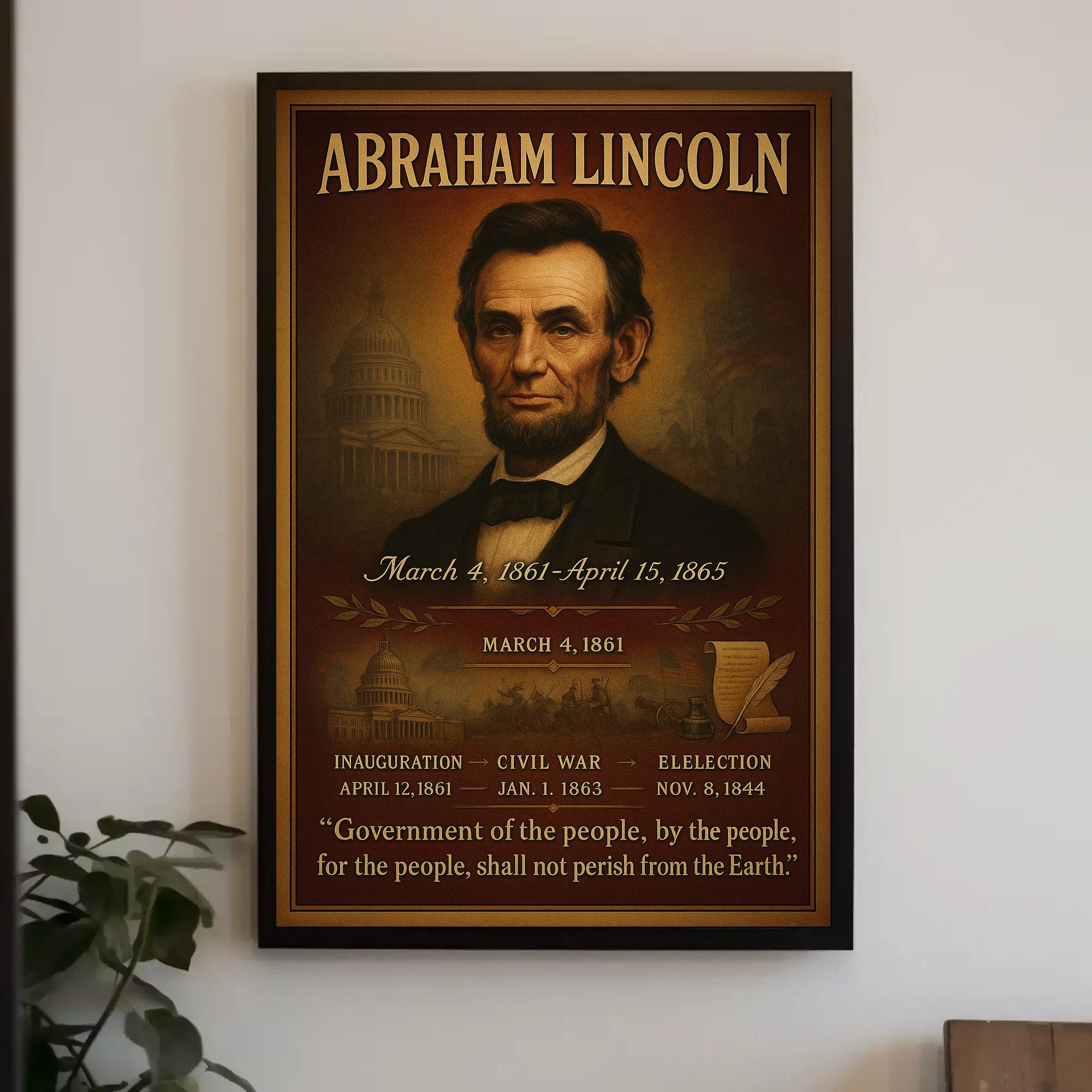 Abraham Lincoln 16th President Poster PosterGoat