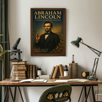 Abraham Lincoln A Compass of Unity and Leadership Poster PosterGoat