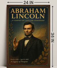 Abraham Lincoln A Compass of Unity and Leadership Poster PosterGoat
