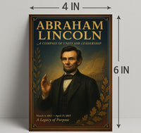 Abraham Lincoln A Compass of Unity and Leadership Poster PosterGoat