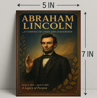 Abraham Lincoln A Compass of Unity and Leadership Poster PosterGoat