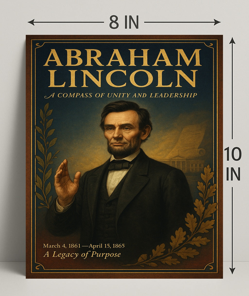 Abraham Lincoln A Compass of Unity and Leadership Poster PosterGoat