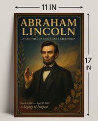 Abraham Lincoln A Compass of Unity and Leadership Poster PosterGoat