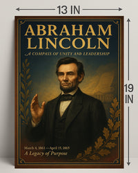 Abraham Lincoln A Compass of Unity and Leadership Poster PosterGoat