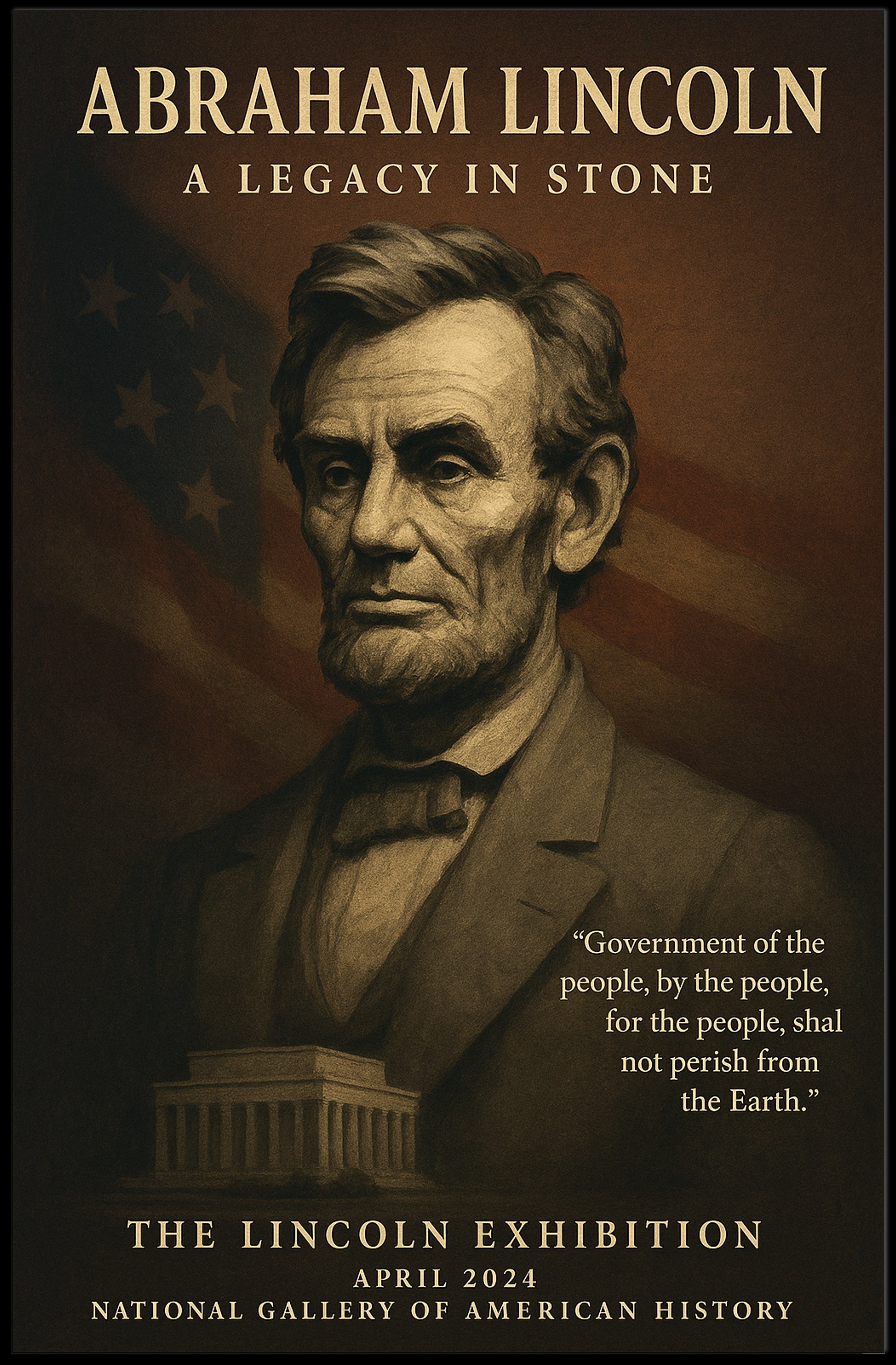 Abraham Lincoln A Legacy in Stone Poster PosterGoat