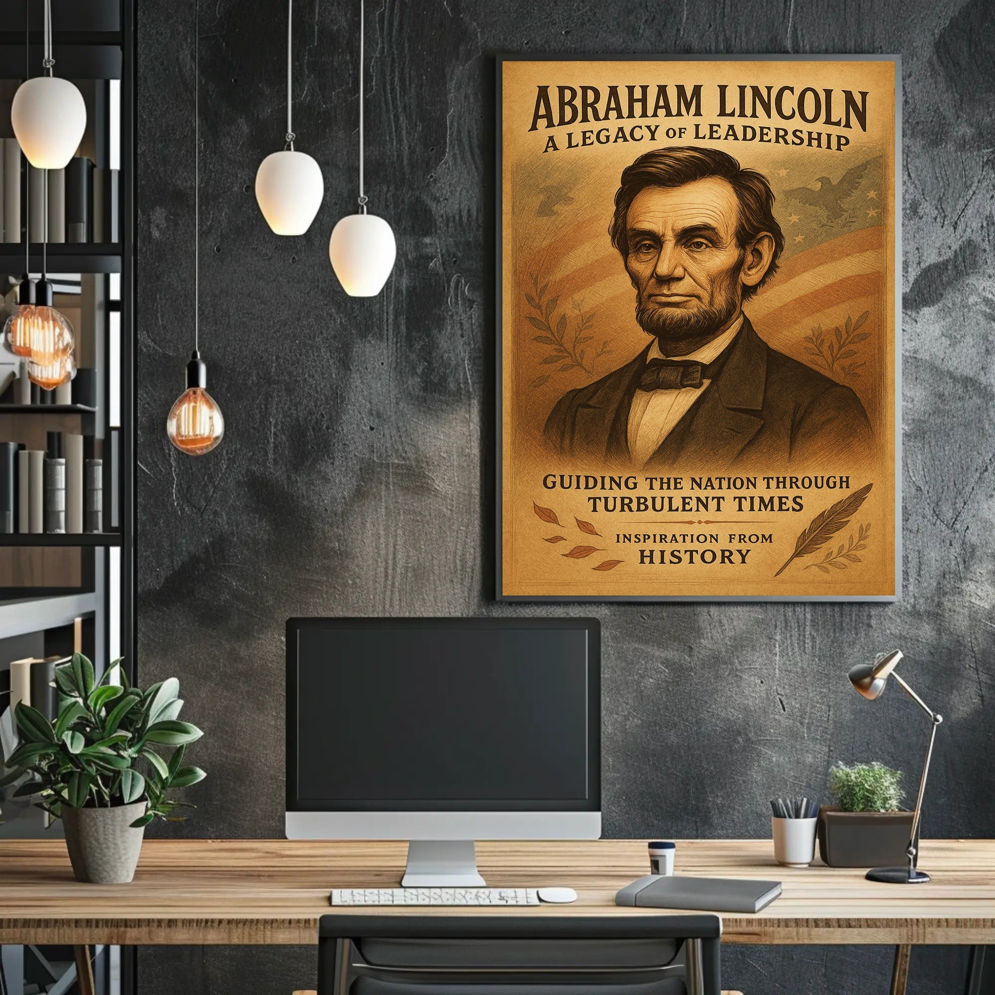 Abraham Lincoln A Legacy of Leadership Poster PosterGoat