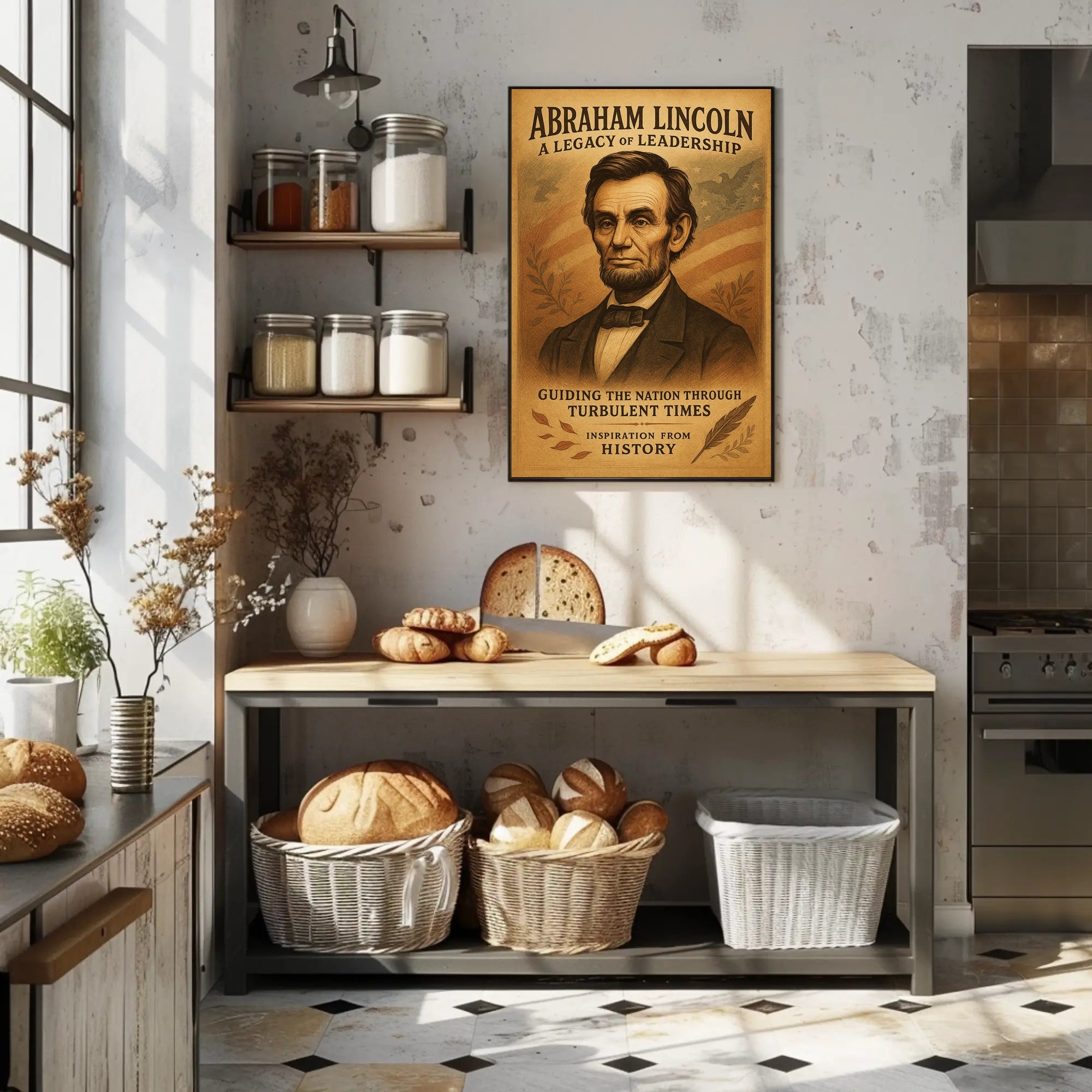 Abraham Lincoln A Legacy of Leadership Poster PosterGoat