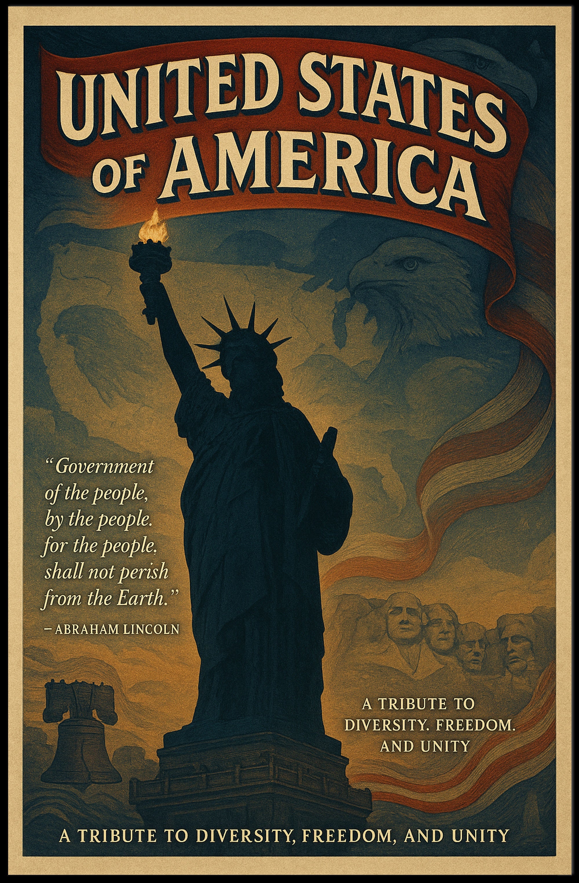 Abraham Lincoln A Tribute To Poster PosterGoat