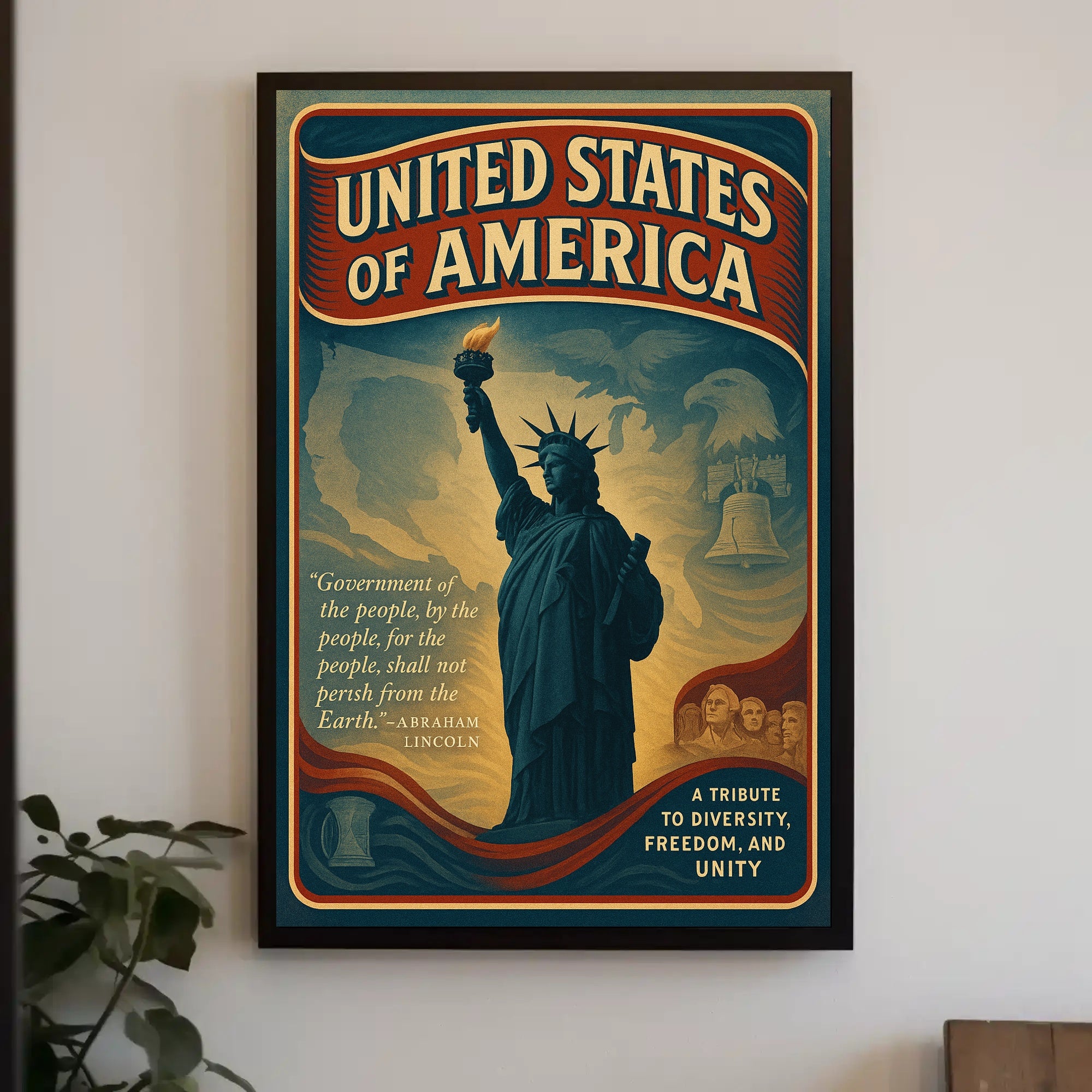 Abraham Lincoln A Tribute to Freedom Poster PosterGoat