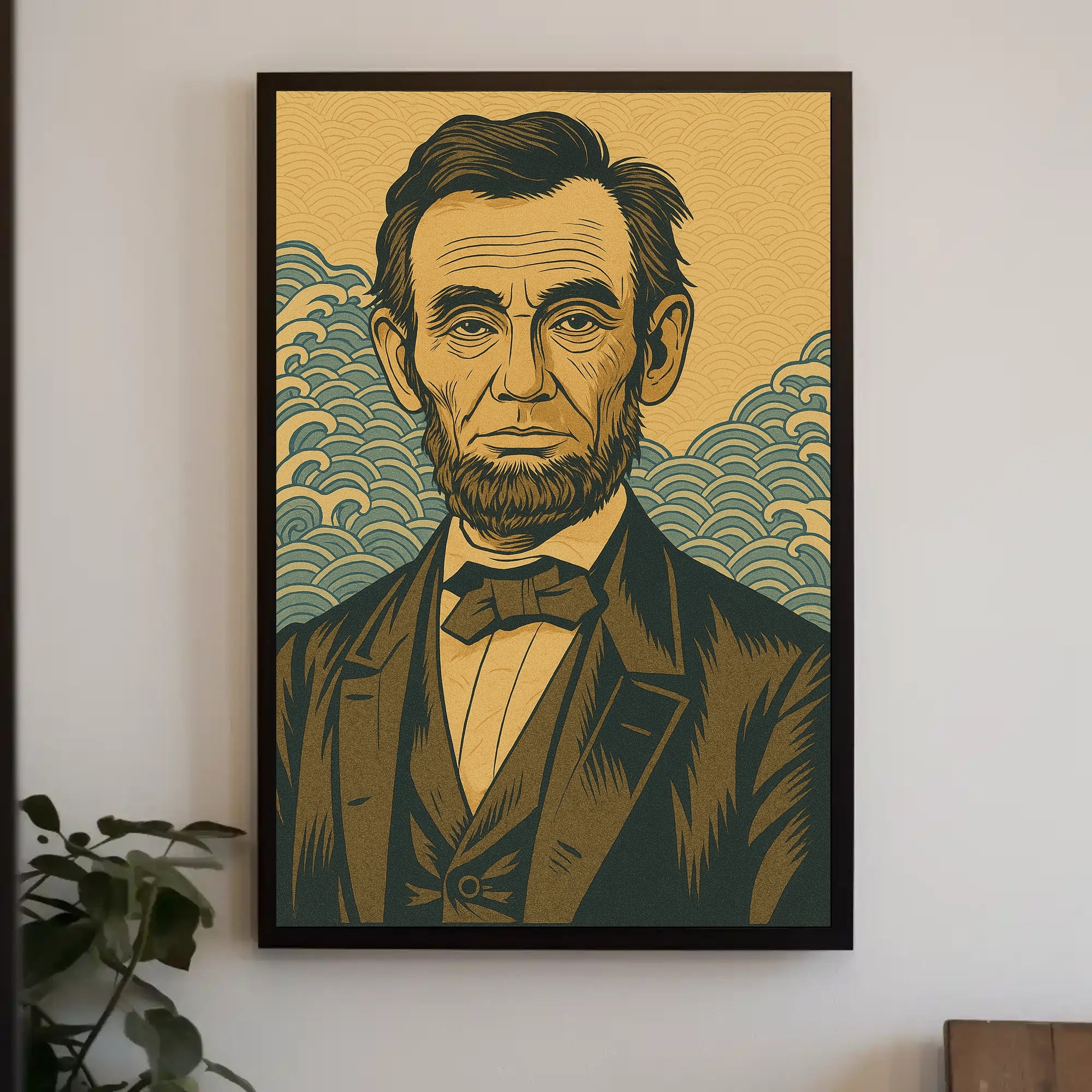Abraham Lincoln Artistic Portrait Poster PosterGoat