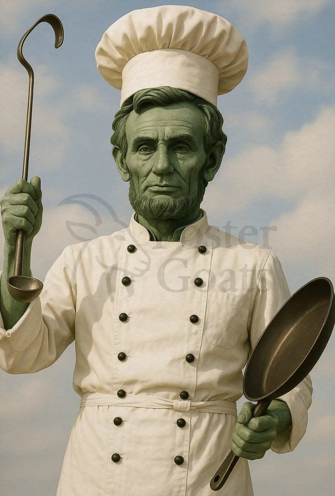 Abraham Lincoln Chef Parody Artistic Poster Historical Art Print PosterGoat