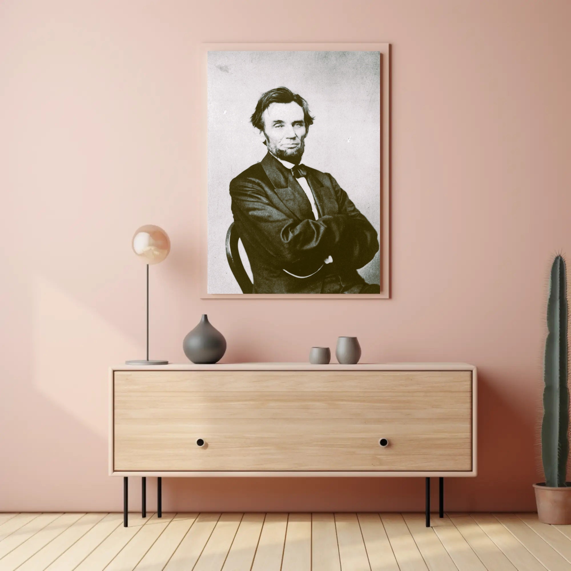 Abraham Lincoln Grim Expression Wall Art Poster PosterGoat